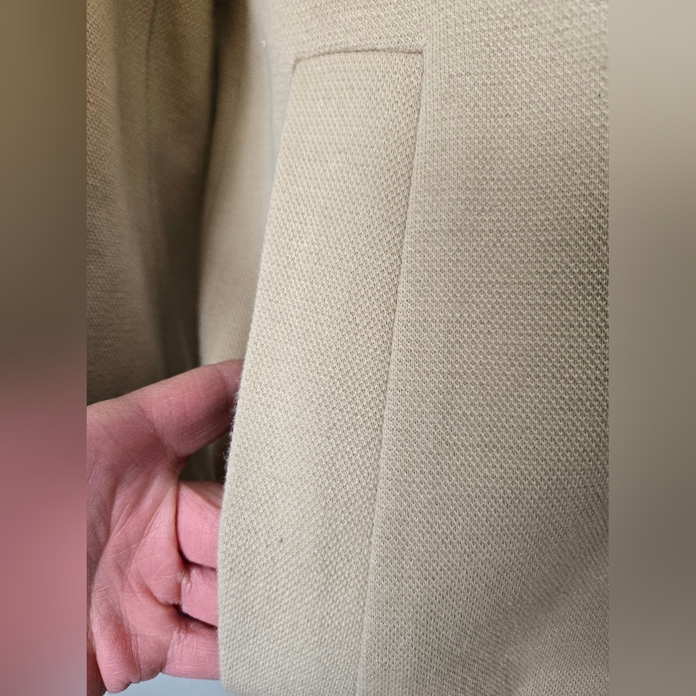 ARTICO MILANO Cream Cotton Lightweight Coat. Size M-L - Picture 3 of 13